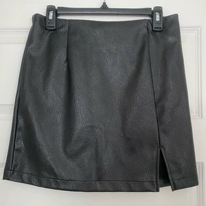 Wild Fable black leather mini skirt